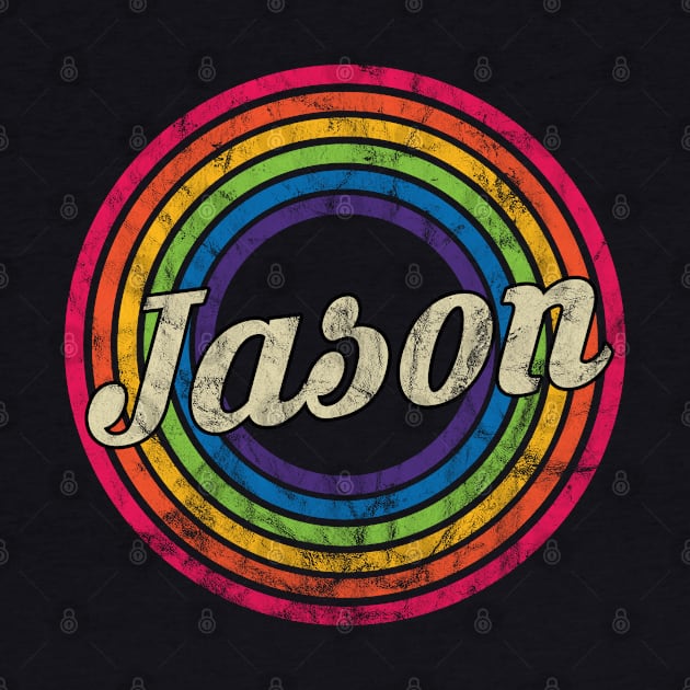 Jason - Retro Rainbow Faded-Style by MaydenArt